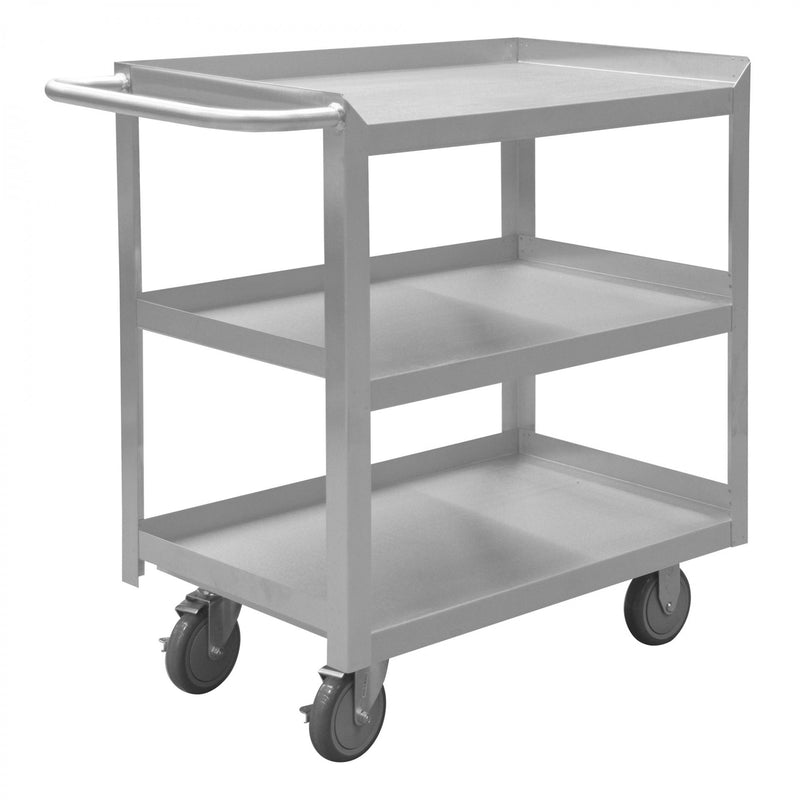 Durham Stainless Steel Stock Cart With 5" X 1-1/4" Polyurethane Casters