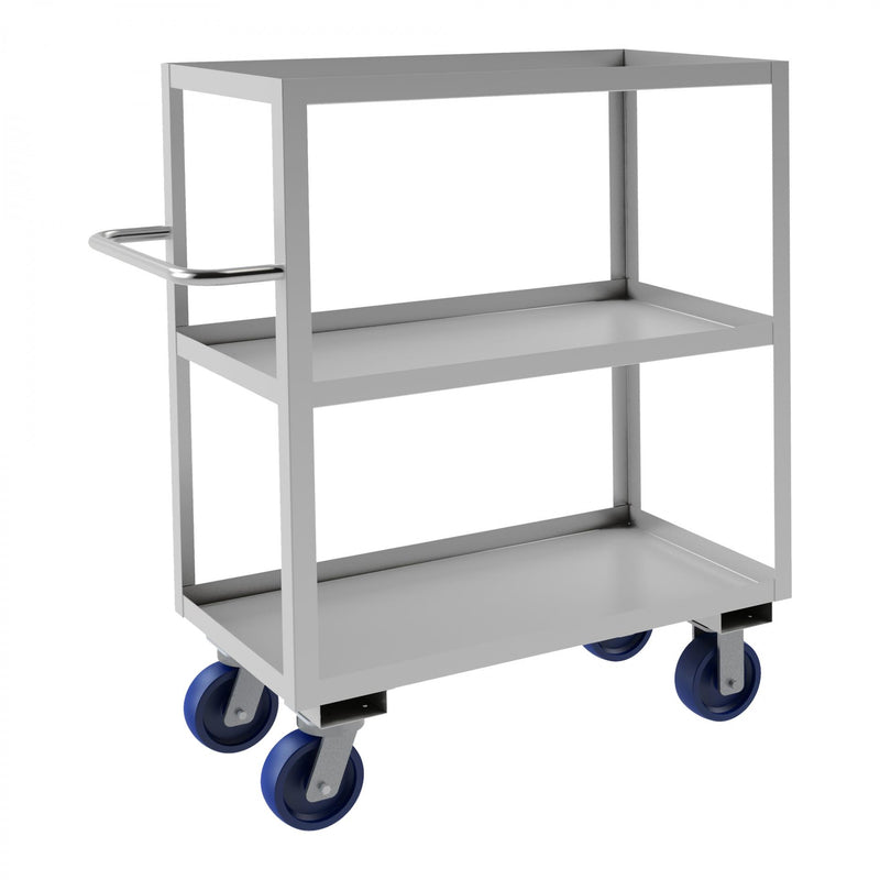Durham Stainless Steel Stock Cart With 6" X 2" Polyurethane Casters