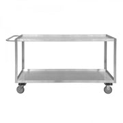 Durham Stainless Steel Stock Cart With 5" X 1-1/4" Polyurethane Casters With Stainless Rig