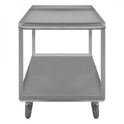 Durham Stainless Steel Stock Cart With 5" X 1-1/4" Polyurethane Casters With Stainless Rig