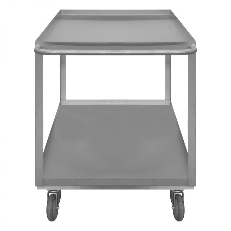 Durham Stainless Steel Stock Cart With 5" X 1-1/4" Polyurethane Casters With Stainless Rig