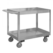 Durham Stainless Steel Stock Cart With 5" X 1-1/4" Polyurethane Casters With Stainless Rig