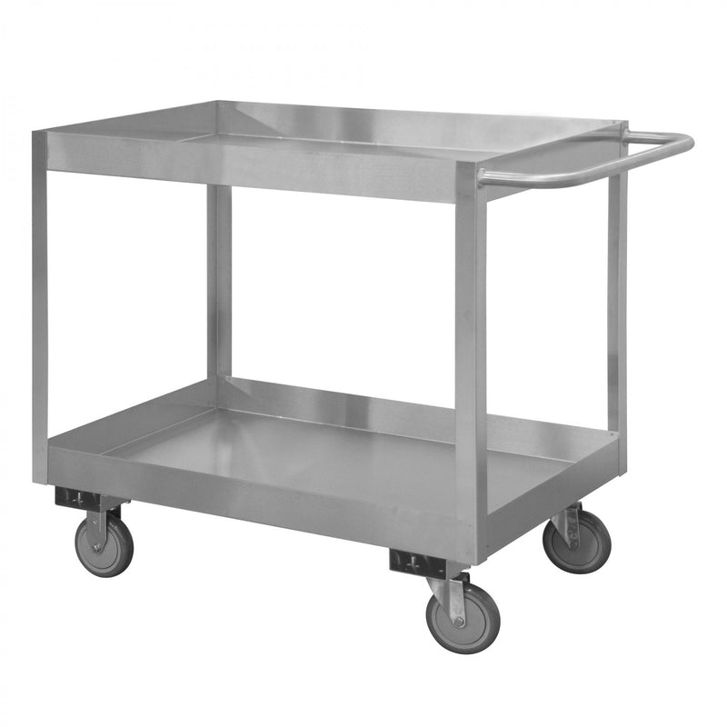 Durham Stainless Steel Stock Cart With 5" X 1-1/4" Polyurethane Casters With Stainless Rig