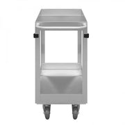 Durham Stainless Steel Stock Cart With (4) 4" X 1-1/4" Swivel Polyurethane Casters, 2 Shelves