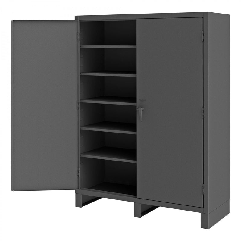 Durham Heavy Duty Cabinet, 14 Gauge, 60 x 24 x 84, 5 Adjustable Shelves, Flush Doors