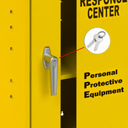 Durham Spill Control/Respirator Cabinet, Steel, 2 Shelves, Full Length Plexiglass Window