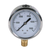 Stainless Steel Glycerin Pressure Gauge BE Power Equipment