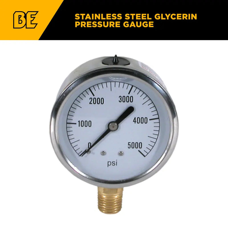 Stainless Steel Glycerin Pressure Gauge BE Power Equipment