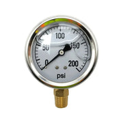 Stainless Steel Glycerin Pressure Gauge BE Power Equipment