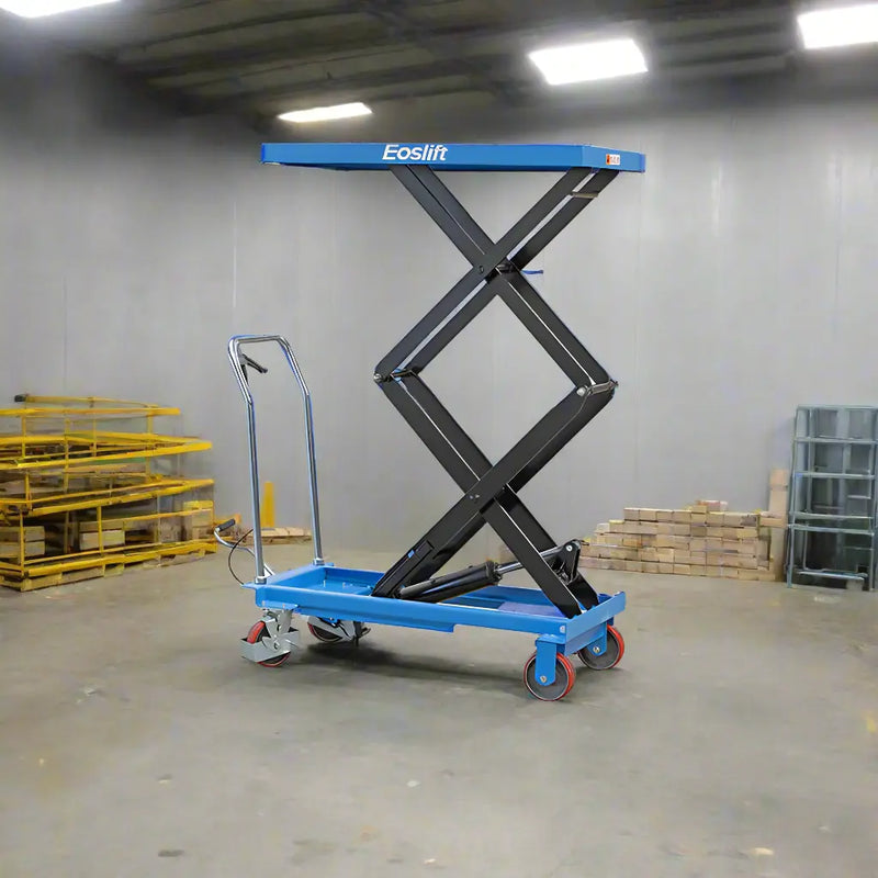 EOSLift TAD35 Manual Double-Scissor Lift Cart, Rated for 770 lb Loads