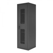 Durham Ventilated Locker, 16 Gauge, 24 x 24-1/8 x 78, 4 Adjustable Shelves, Recessed Ventilated Doors