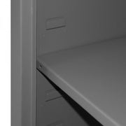Durham Ventilated Locker, 16 Gauge, 24 x 24-1/8 x 78, 4 Adjustable Shelves, Recessed Ventilated Doors
