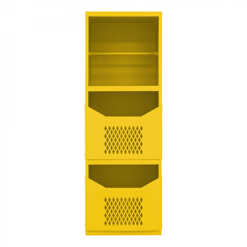 Durham Spill Control Cabinet, 16 Gauge, 24-1/8 x 24-3/16 x 72, 2 Fixed Shelves, 2 Front Covers