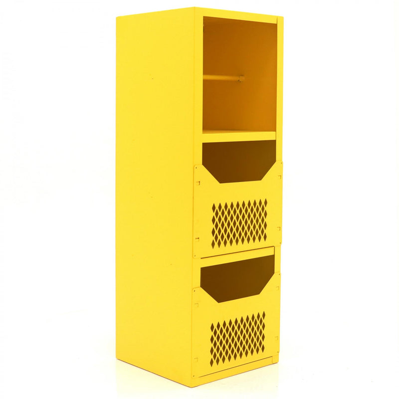 Durham Spill Control Cabinet, 16 Gauge, 24-1/8 x 24-3/16 x 72, 2 Fixed Shelves, 2 Front Covers