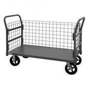 Durham Wire Cart With 8" x 2" Mold-On-Rubber Casters, (2) Rigid And (2) Swivel