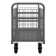 Durham Wire Cart With 8" x 2" Mold-On-Rubber Casters, (2) Rigid And (2) Swivel, 1 Shelf