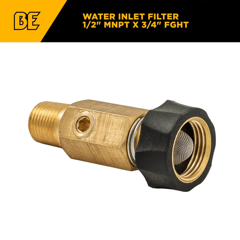 Water Inlet Filter 1/2" MNPT x 3/4" FGHT BE Power Equipment
