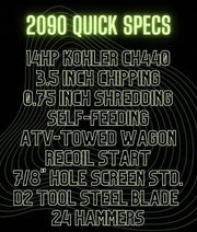 Yardbeast 2090 Heavy-Duty 3.5″ Wood Chipper & Shredder Yardbeast