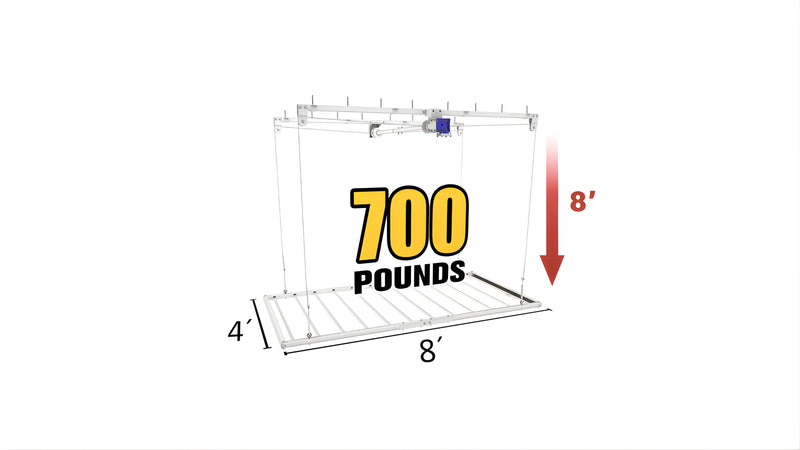 4’X8′ E-Z Lift Pro – 8′ Drop E-Z Storage