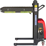 Ballymore portable ball transfer conveyor table with Semi-Electric Pallet Stacker for easy material handling