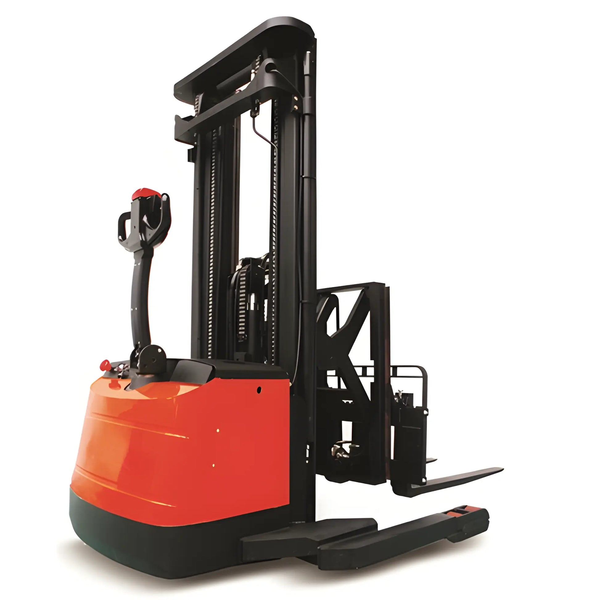 Major Lift electric pallet stacker straddle stacker with orange and black design for warehouse lifting