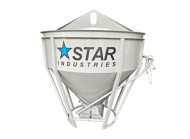 Star Industries 1530 concrete bucket with side chute