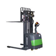 EKKO EB20CS-177LI electric pallet stacker with green and gray design for warehouse lifting