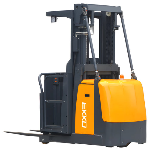 EKKO EOP68 electric forklift in yellow and gray for industrial material handling