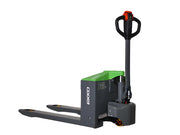 EKKO EP20JLIC electric pallet jack with gray and green body and ergonomic handle