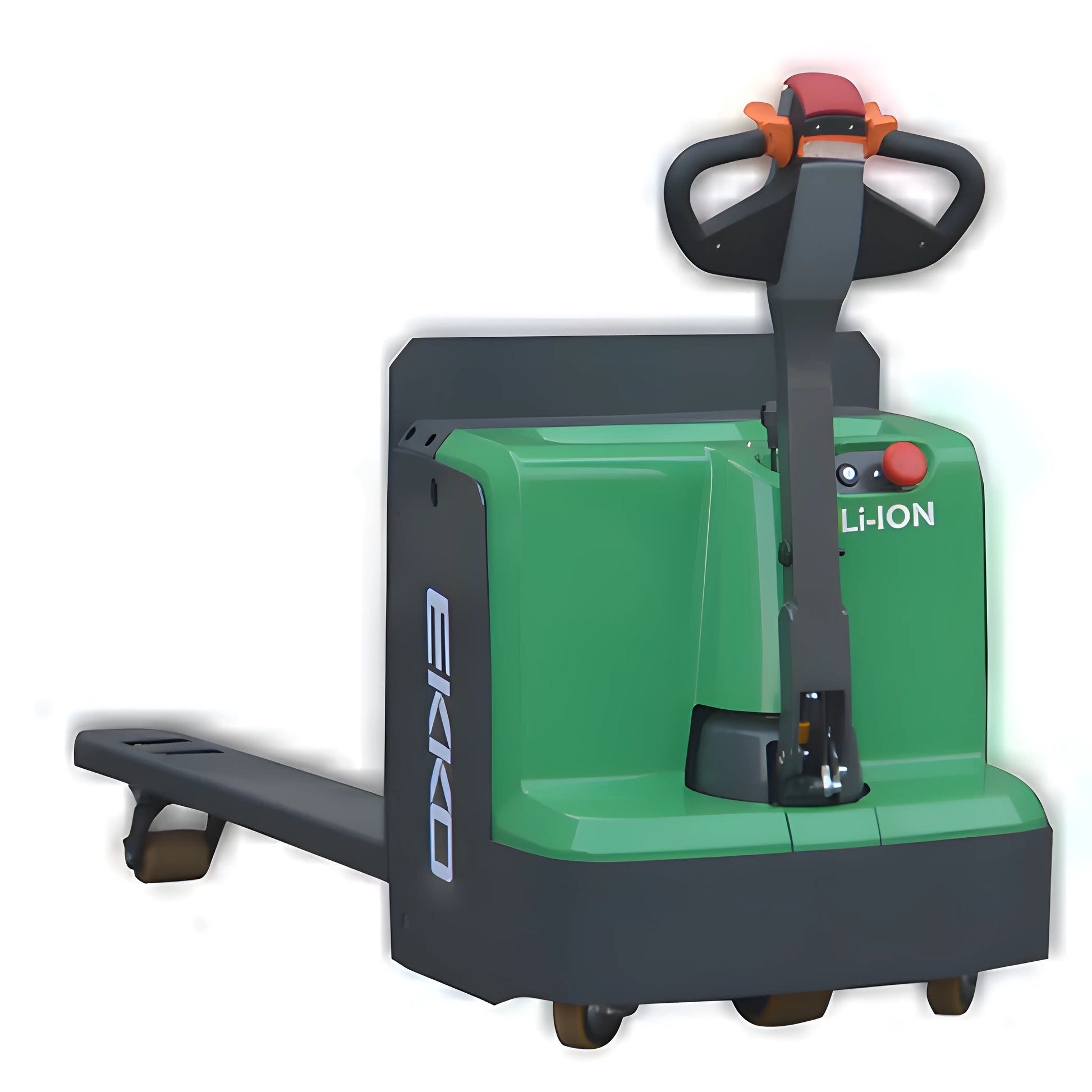 EKKO EP20Li electric pallet jack with Li-Ion battery in green and black for efficient material handling