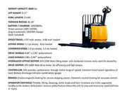 EKKO EP30A electric pallet jack with yellow body and ergonomic handle for efficient material handling
