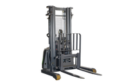 EKKO ER15-216Li electric forklift with dual forks and safety guard in gray