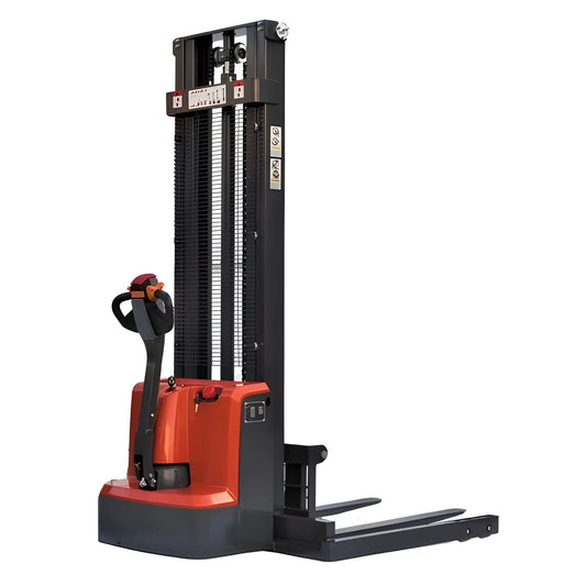Major Lift Electric Pallet Stacker straddle stacker with red and black design for warehouse lifting