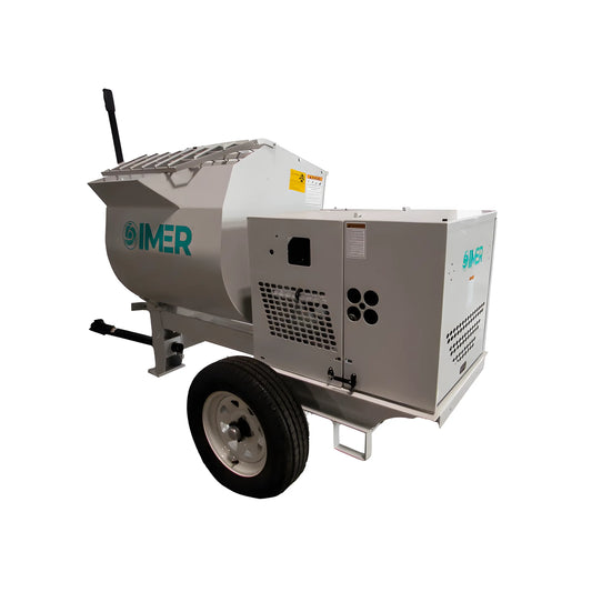 IMER HSM 12 - 1130121 | Horizontal Shaft Mortar Mixer | 12 cu ft Steel Drum