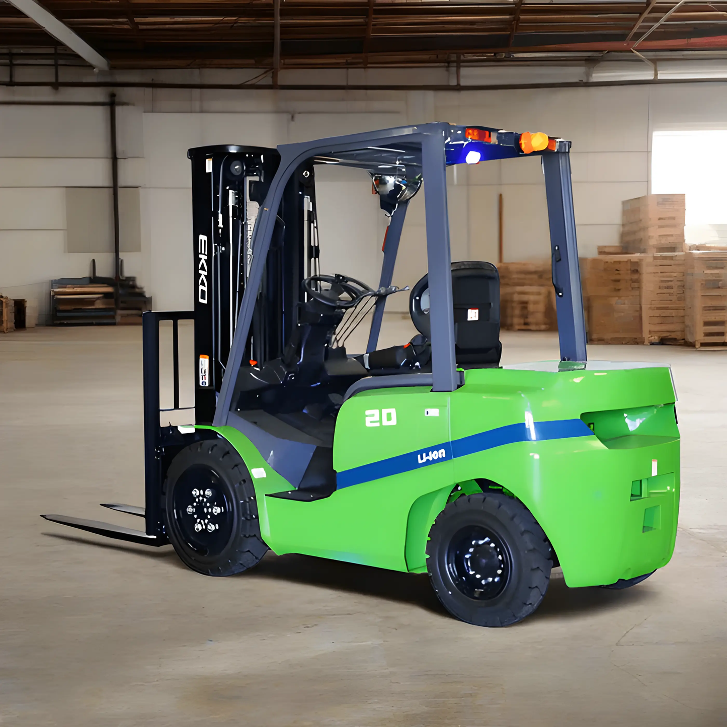 EKKO EK20GT-LI 4 Wheel Electric Forklift, 4000 lbs Cap., 185" Lift Ht