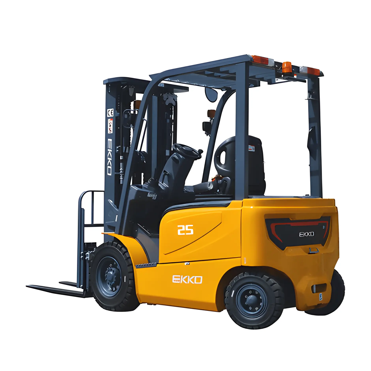 EKKO EK25GB 4 Wheel Electric Forklift, 5000 lbs Cap., 189" Lift Ht