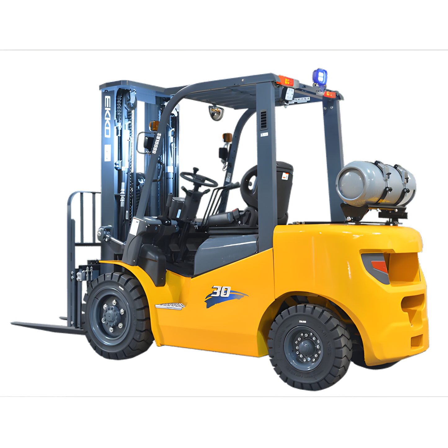 EKKO EK30LP Pneumatic Forklift (LPG) 6000 lbs cap, 189" Lift Height