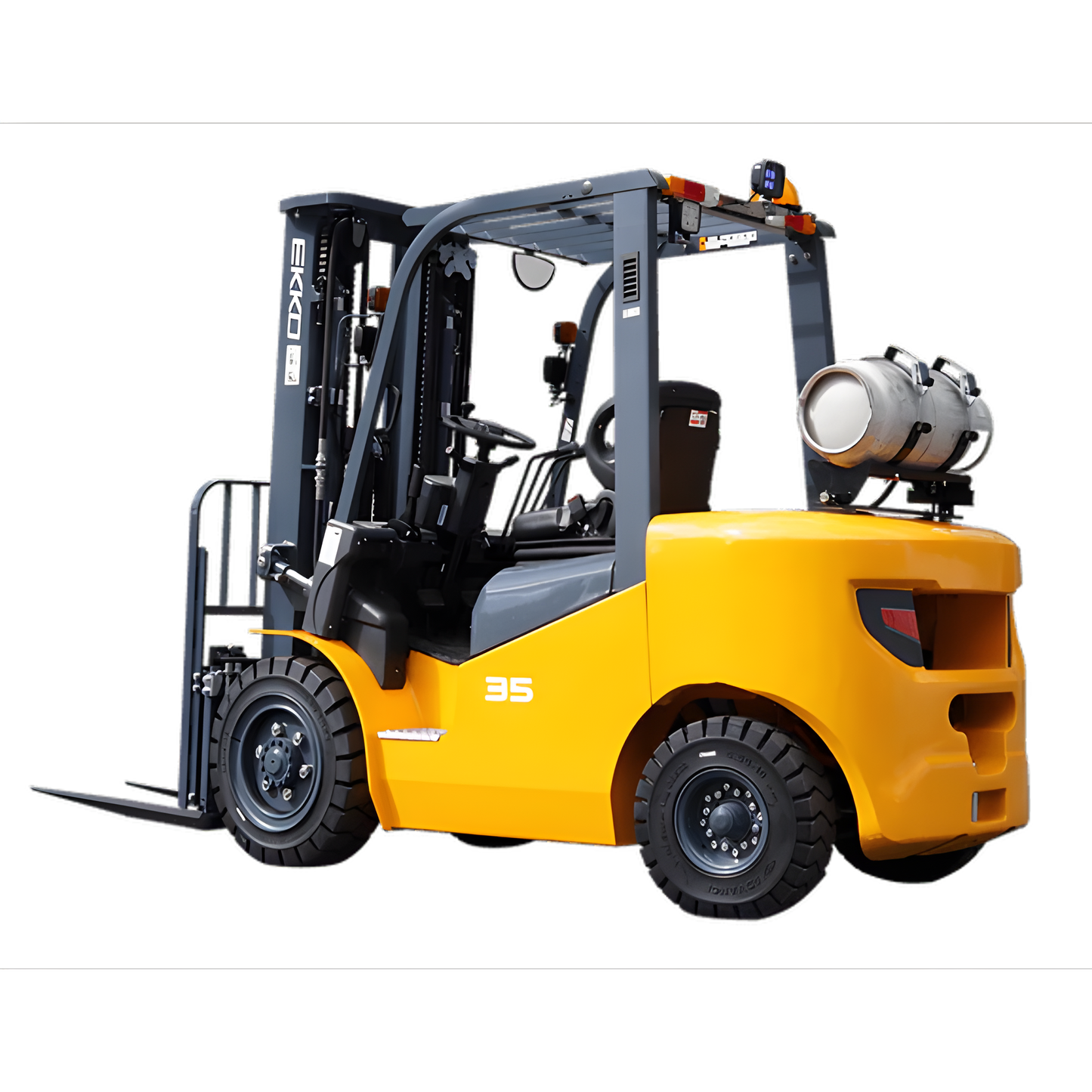 EKKO EK35LP Pneumatic Forklift (LPG) 7000 lbs cap, 189" Lift Height