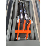 Close-up view of the hydraulic mechanism in the Katool Auto Body Frame Machine for precise adjustments