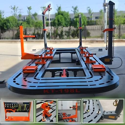 Katool Auto Body Frame Machine with Adjustable Frame and Tool Storage for Vehicle Repairs