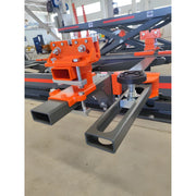 Katool Auto Body Frame Machine close-up displaying adjustable clamps and sturdy frame for vehicle repair