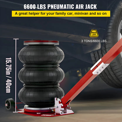 Katool Bag Air Jack with 6600 lbs capacity for family cars and minivans, featuring strong pneumatic design
