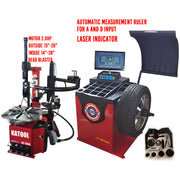 Katool Tire Balancer and Changer Combo Machine with Laser Indicator and Automatic Measurement Ruler for Catholic Combo