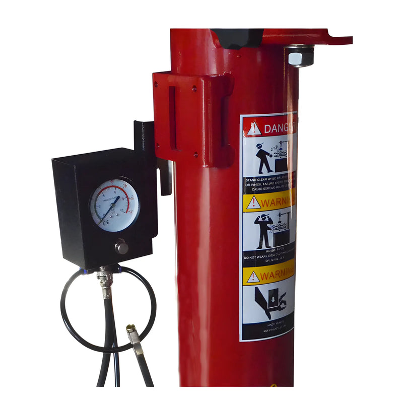 Katool Combo Hydraulic Lift with Pressure Gauge and Safety Warning Labels for Heavy Equipment