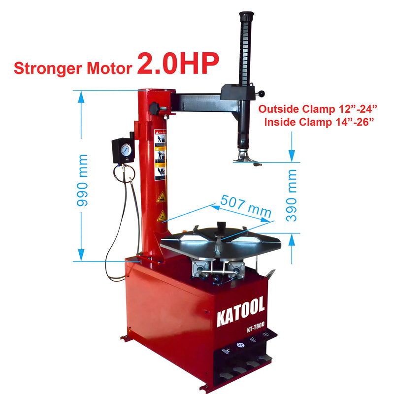 Katool Combo Tire Changer and Wheel Balancer with 2HP Motor for Tires 12-26 inches