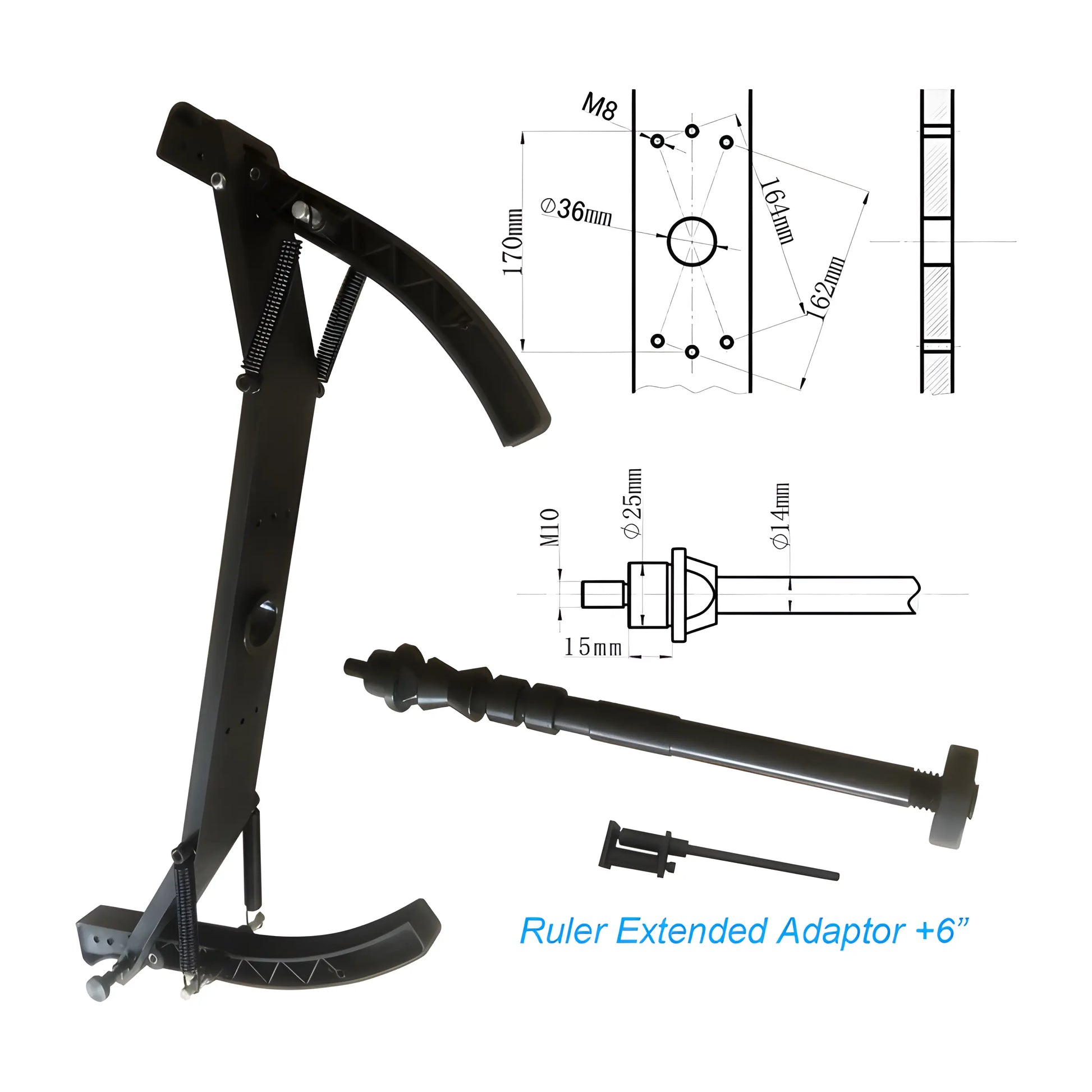 Katool Combo Tire Changer and Wheel Balancer with extended ruler adapter for accurate measurements