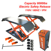 Katool Electric Scissor Lift with 8000 lbs Capacity and Electric Safety Release for Mechanic Shops