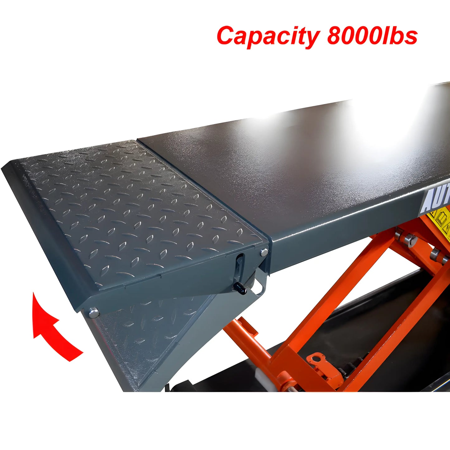 Katool Pneumatic Scissor Lift with 8000 lbs capacity and diamond plate surface for durability