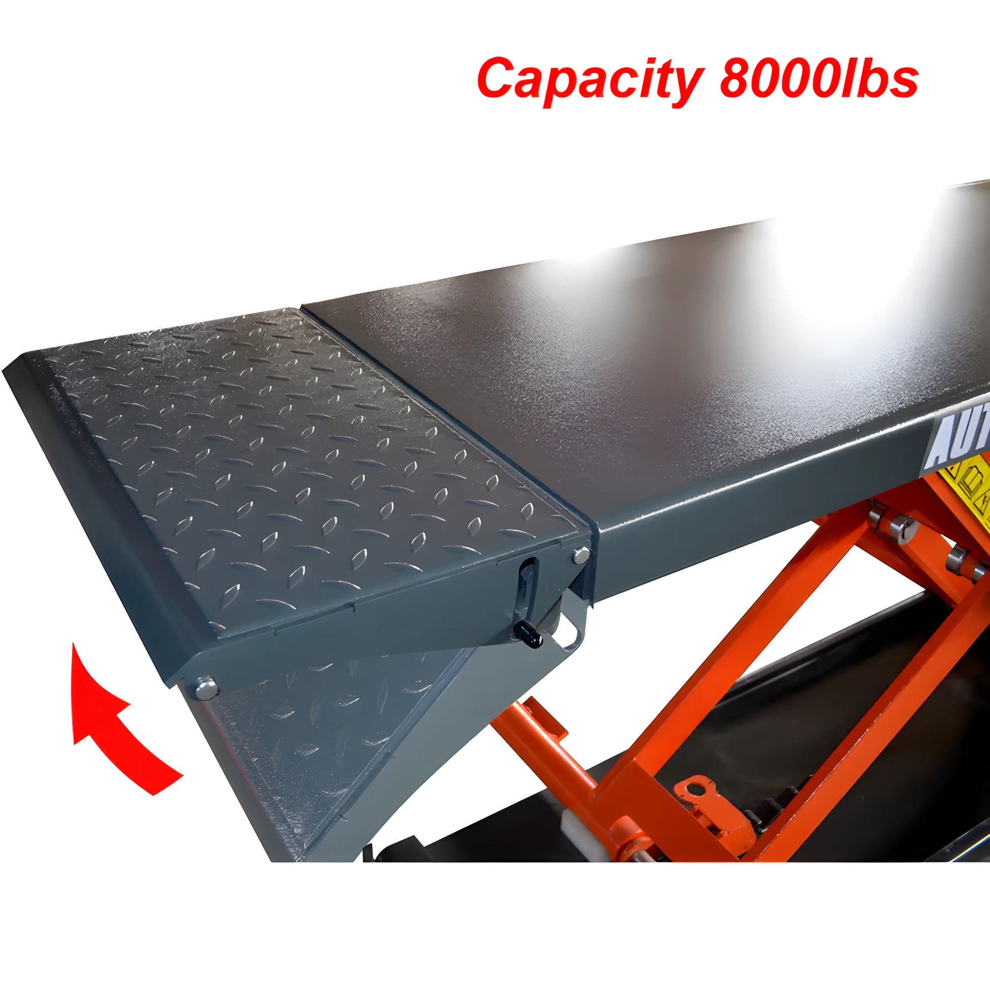 Katool Pneumatic Scissor Lift with 8000 lbs capacity and diamond plate surface for durability