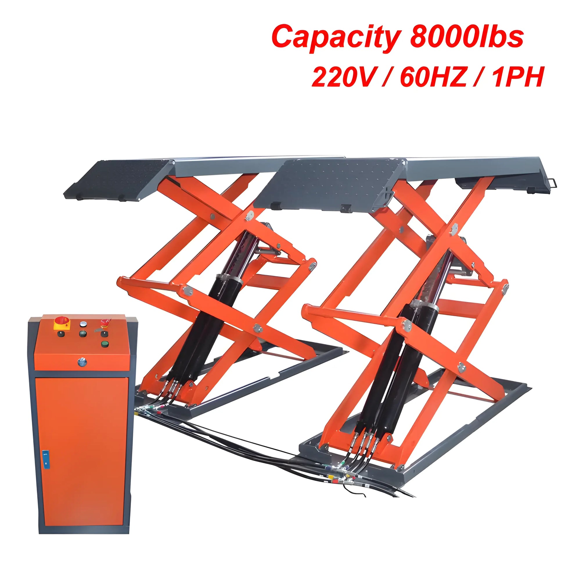 Katool Scissor Lift with 8000lbs capacity and 220V power for automotive and industrial use